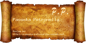Passeka Petronella névjegykártya